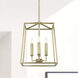 Thea 4 Light 12 inch Aged Brass Foyer Ceiling Light