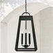 Leighton 4 Light 12 inch Black Outdoor Hanging Lantern