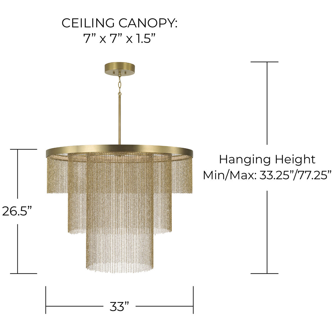 Rae LED 33 inch Aged Brass Chandelier Ceiling Light