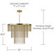 Rae LED 33 inch Aged Brass Chandelier Ceiling Light