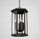 Walton 4 Light 12 inch Black Outdoor Hanging Lantern