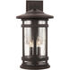 Mission Hills 3 Light 20 inch Oiled Bronze Outdoor Wall Lantern