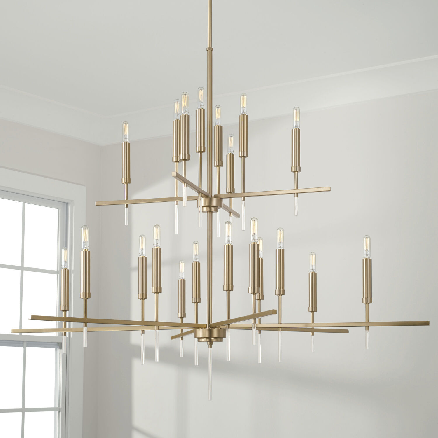 Elora 20 Light 48 inch Matte Brass Chandelier Ceiling Light