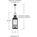 Bradford 4 Light 9 inch Oiled Bronze Outdoor Hanging Lantern