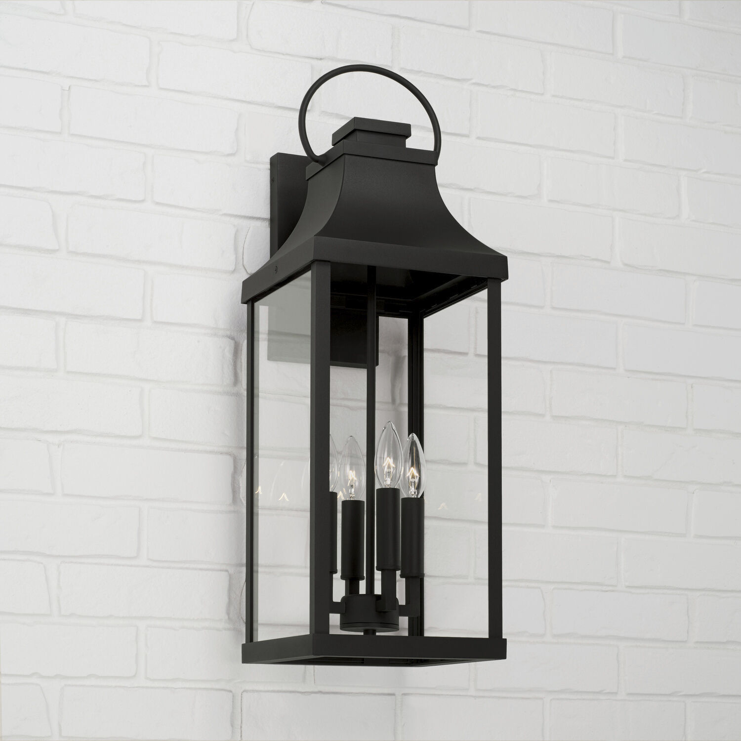 Bradford 4 Light 27 inch Black Outdoor Wall Lantern in Incandescent