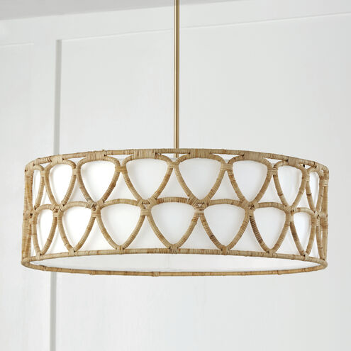 Tulum 4 Light 28 inch Matte Brass Pendant Ceiling Light