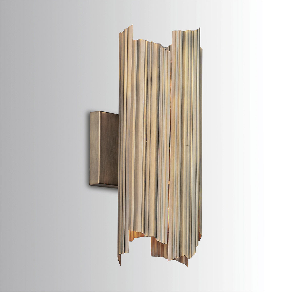 Xavier 2 Light 6 inch Aged Brass Sconce Wall Light