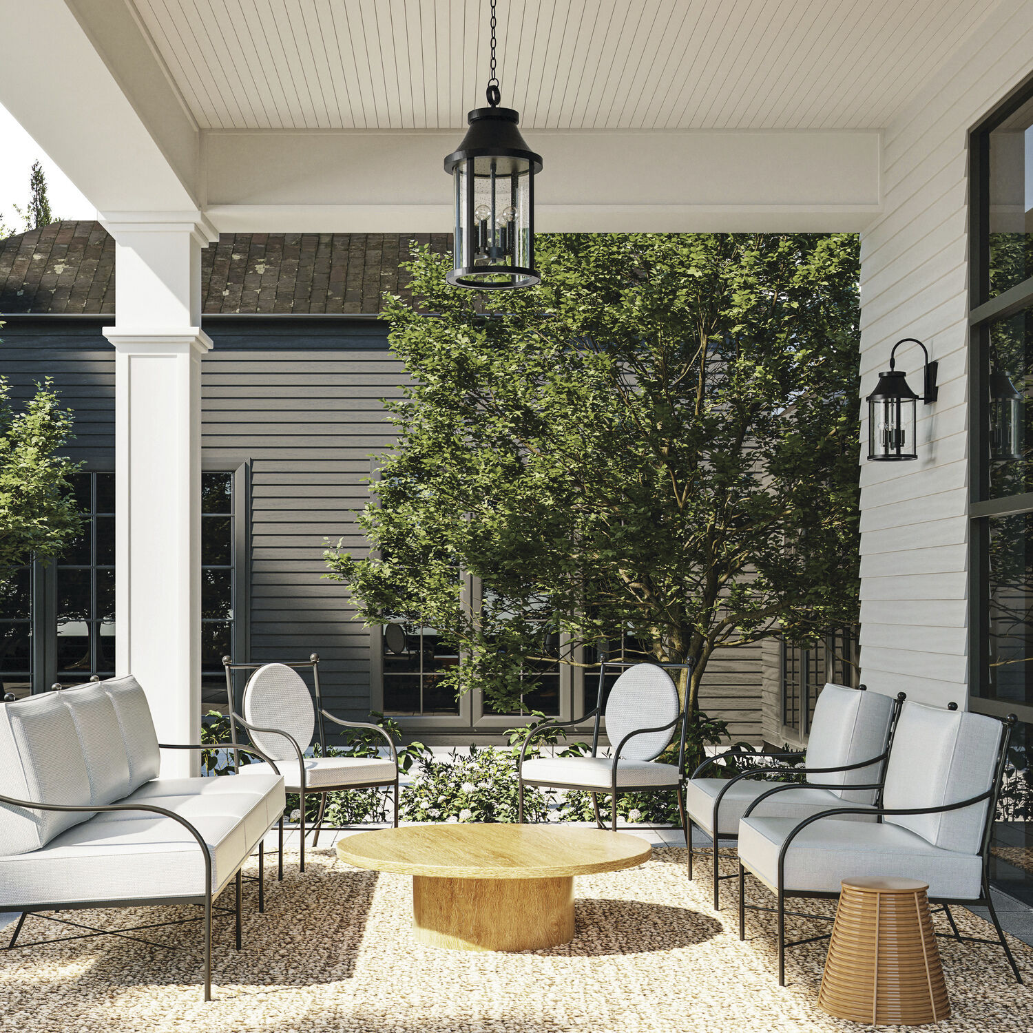 Bridger 4 Light 11.5 inch Black Outdoor Hanging Lantern