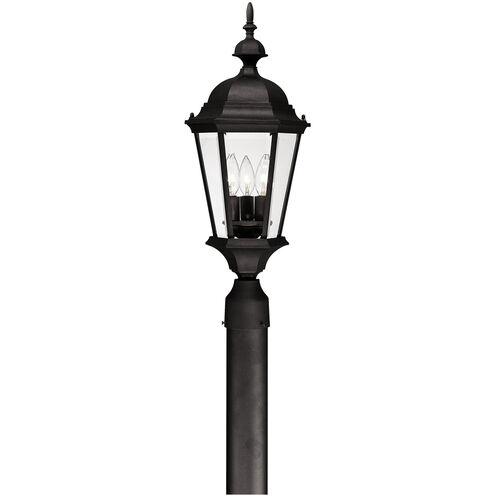 Carriage House 3 Light 24 inch Black Outdoor Post Lantern