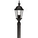 Carriage House 3 Light 24 inch Black Outdoor Post Lantern