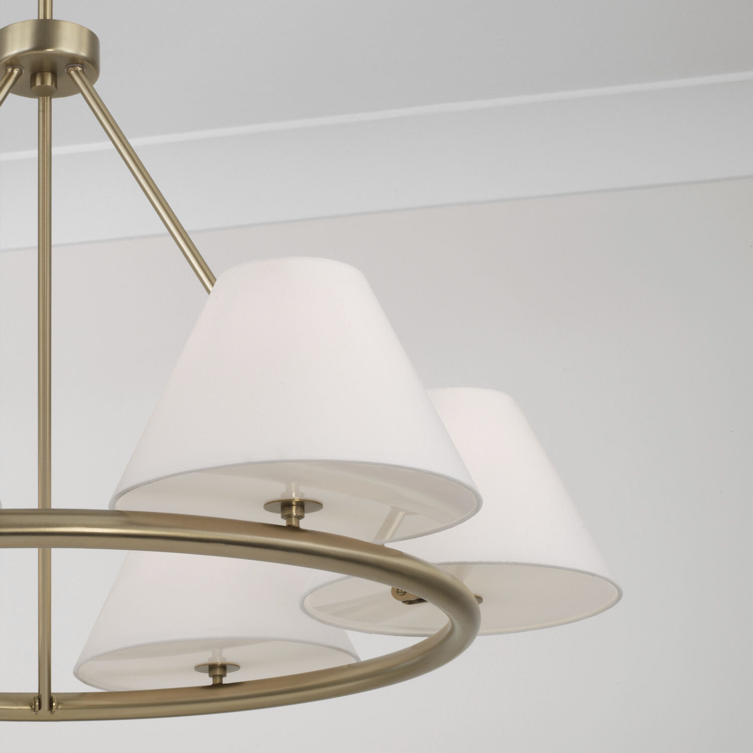 Parson 6 Light 35 inch Matte Brass Chandelier Ceiling Light