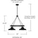 Jones 4 Light 32 inch Matte Black Chandelier Ceiling Light