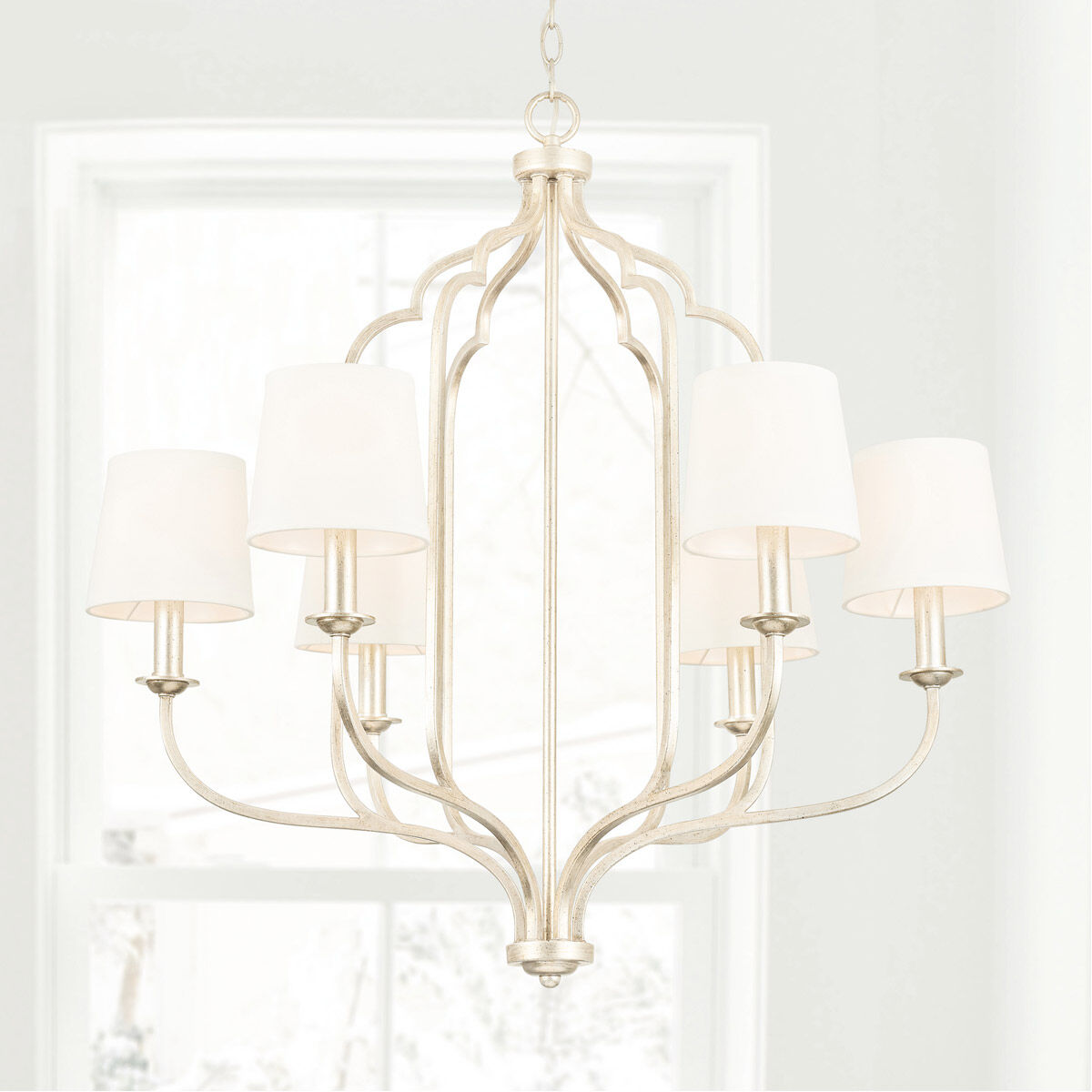 Ophelia 6 Light 31 inch Winter Gold Chandelier Ceiling Light