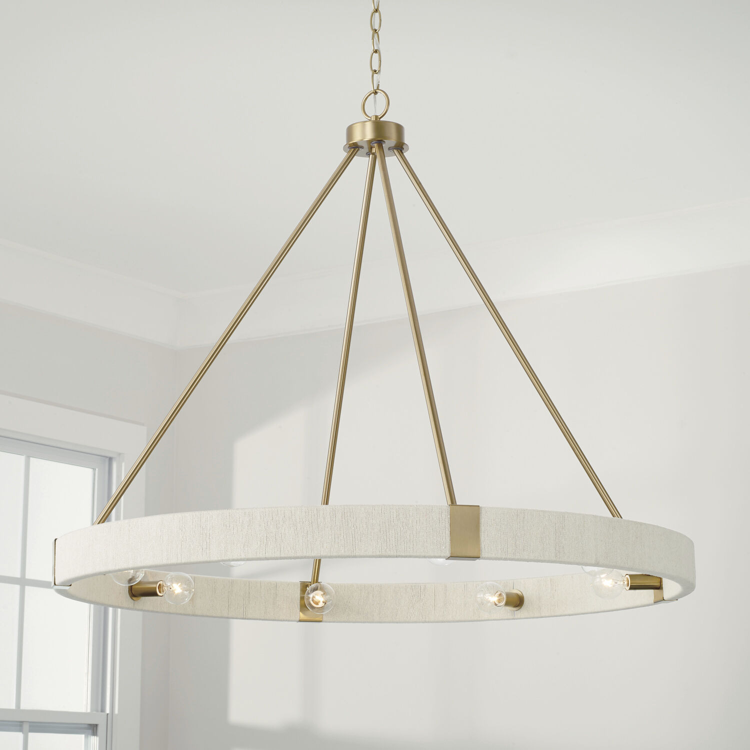 Delaney 8 Light 36 inch Matte Brass Chandelier Ceiling Light