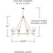 Joss 8 Light 45.5 inch Aged Brass Chandelier Ceiling Light