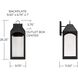 Burton LED 26 inch Black Outdoor Wall Lantern