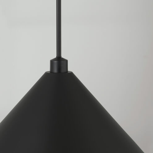 Alden 1 Light 18 inch Matte Black Pendant Ceiling Light