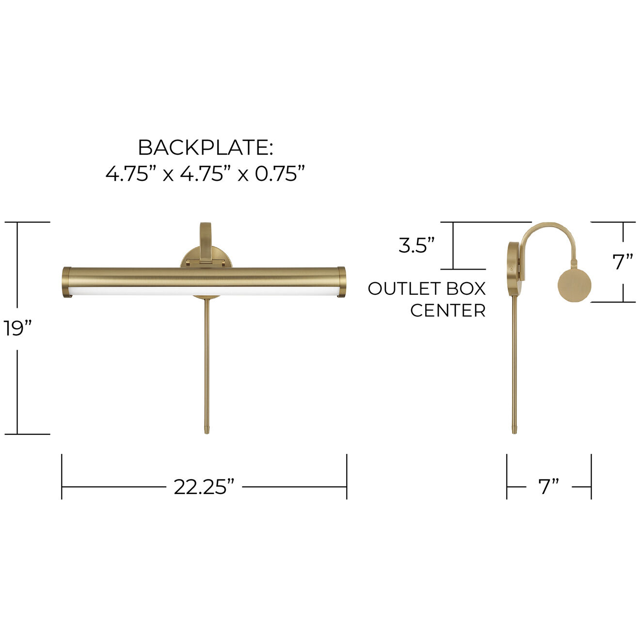 Morgan LED 22.25 inch Matte Brass Sconce Wall Light
