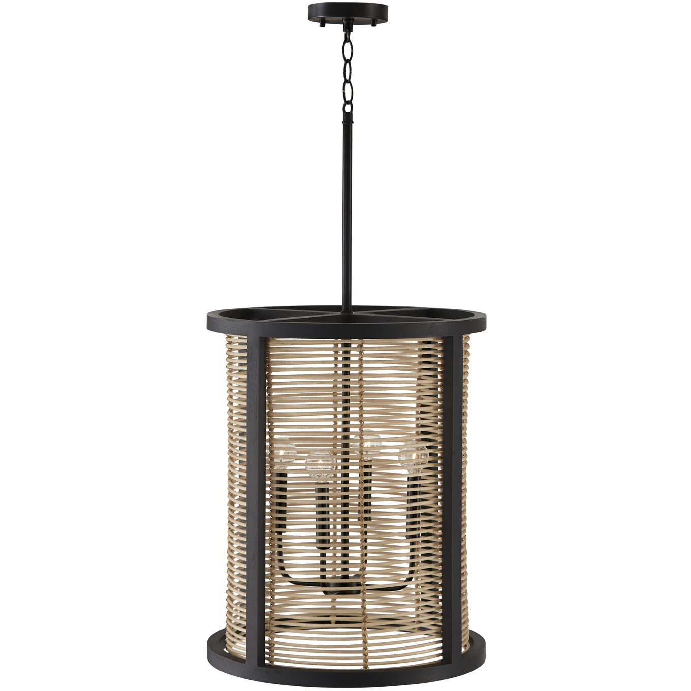 Rico 4 Light 18 inch Flat Black Foyer Ceiling Light