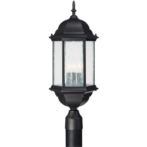 Main Street 3 Light 24 inch Black Outdoor Post Lantern