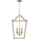 Grady 4 Light 15.75 inch Matte Brass Foyer Ceiling Light