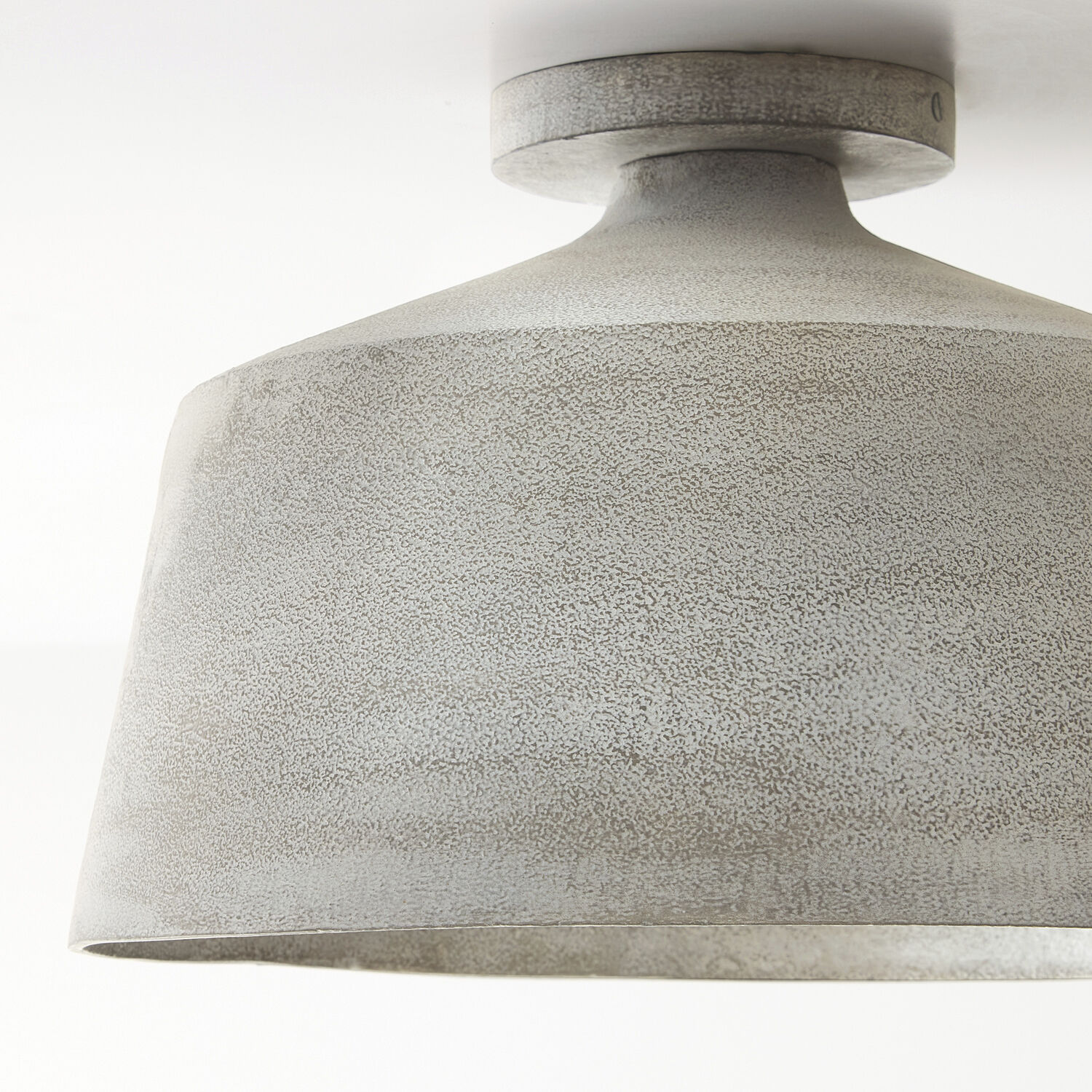 Quarry 1 Light 14 inch Stucco Semi-Flush Ceiling Light