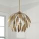 Margeaux 1 Light 14 inch Buffed Gold Pendant Ceiling Light, Convertible Dual Mount