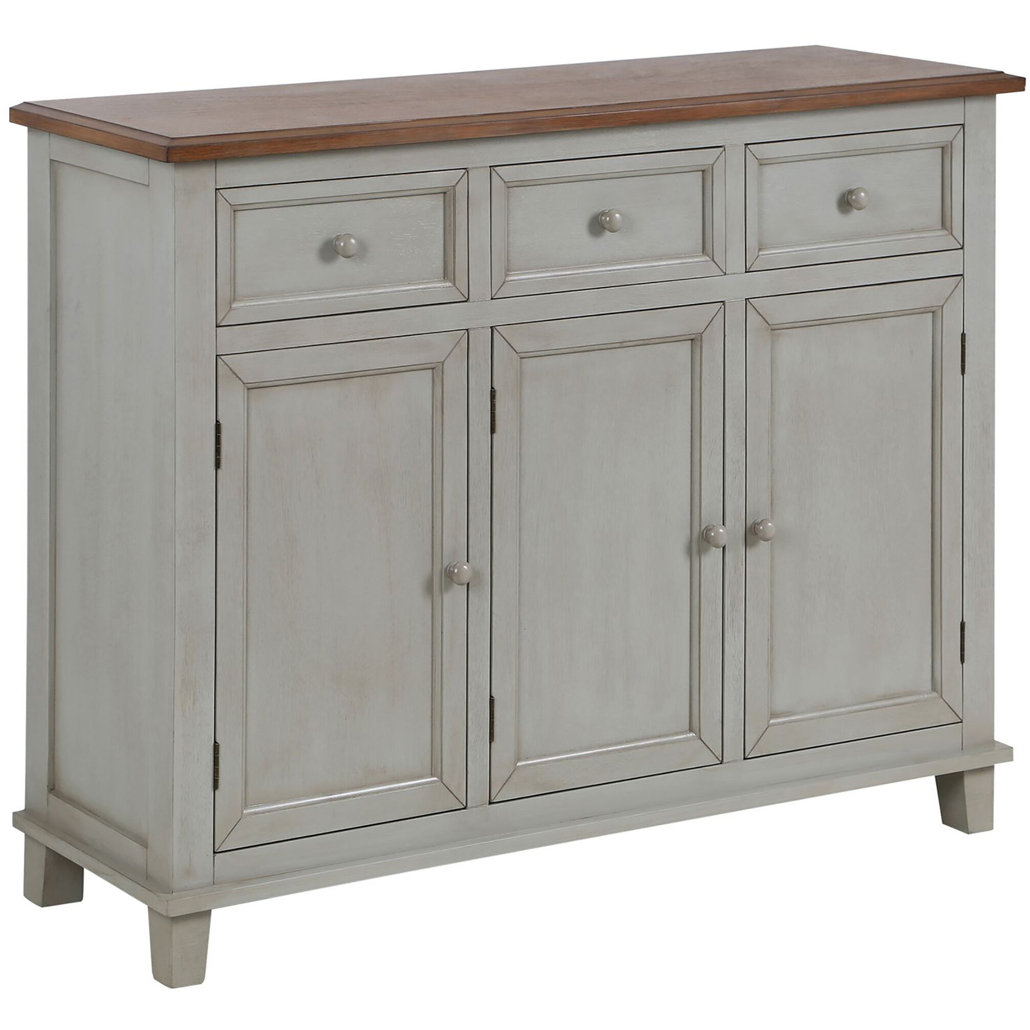 Gray Oak Gray Washed with Natural Oak Cabinet