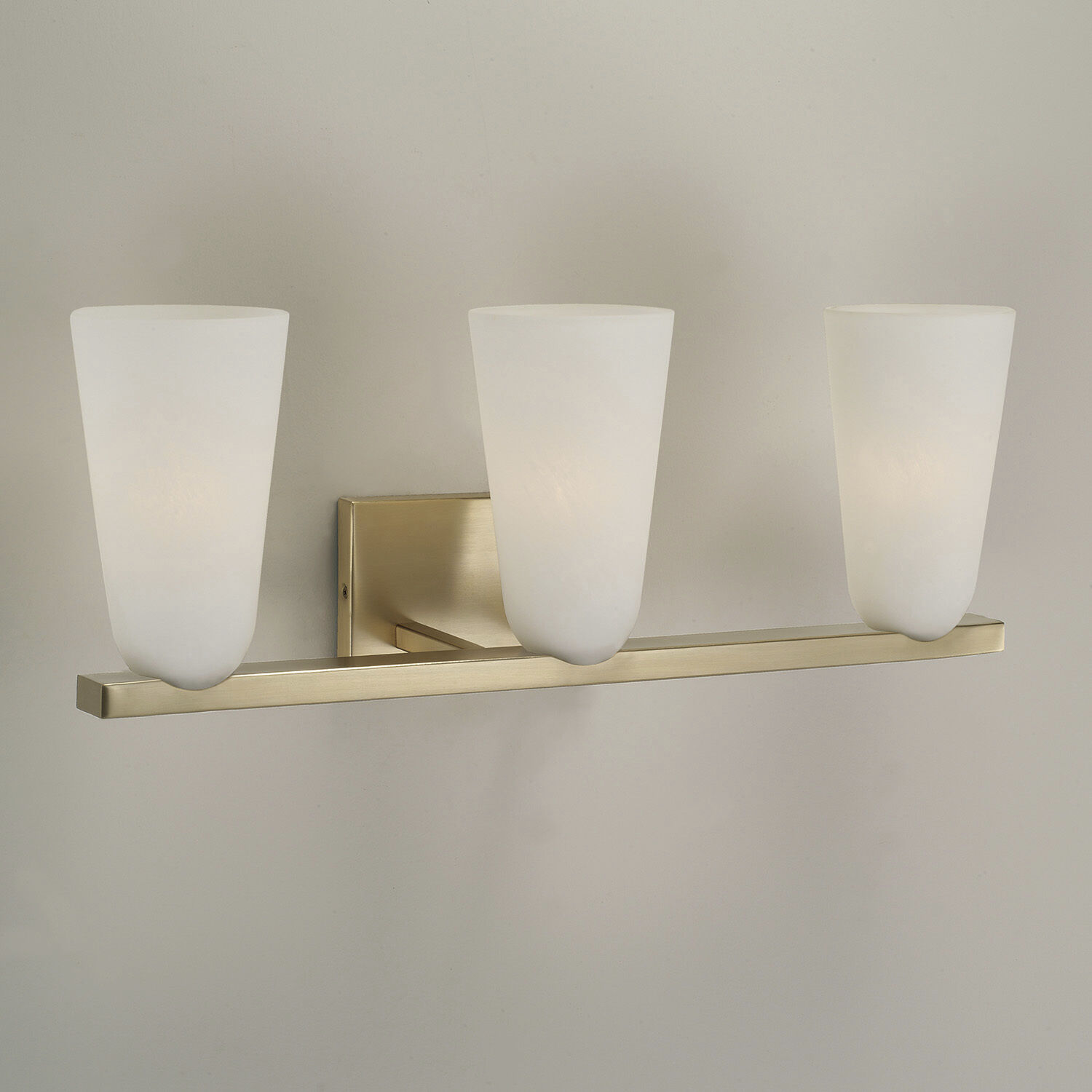 Romy 3 Light 24 inch Matte Brass Vanity Light Wall Light
