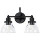 Baxter 2 Light 16 inch Matte Black Vanity Light Wall Light