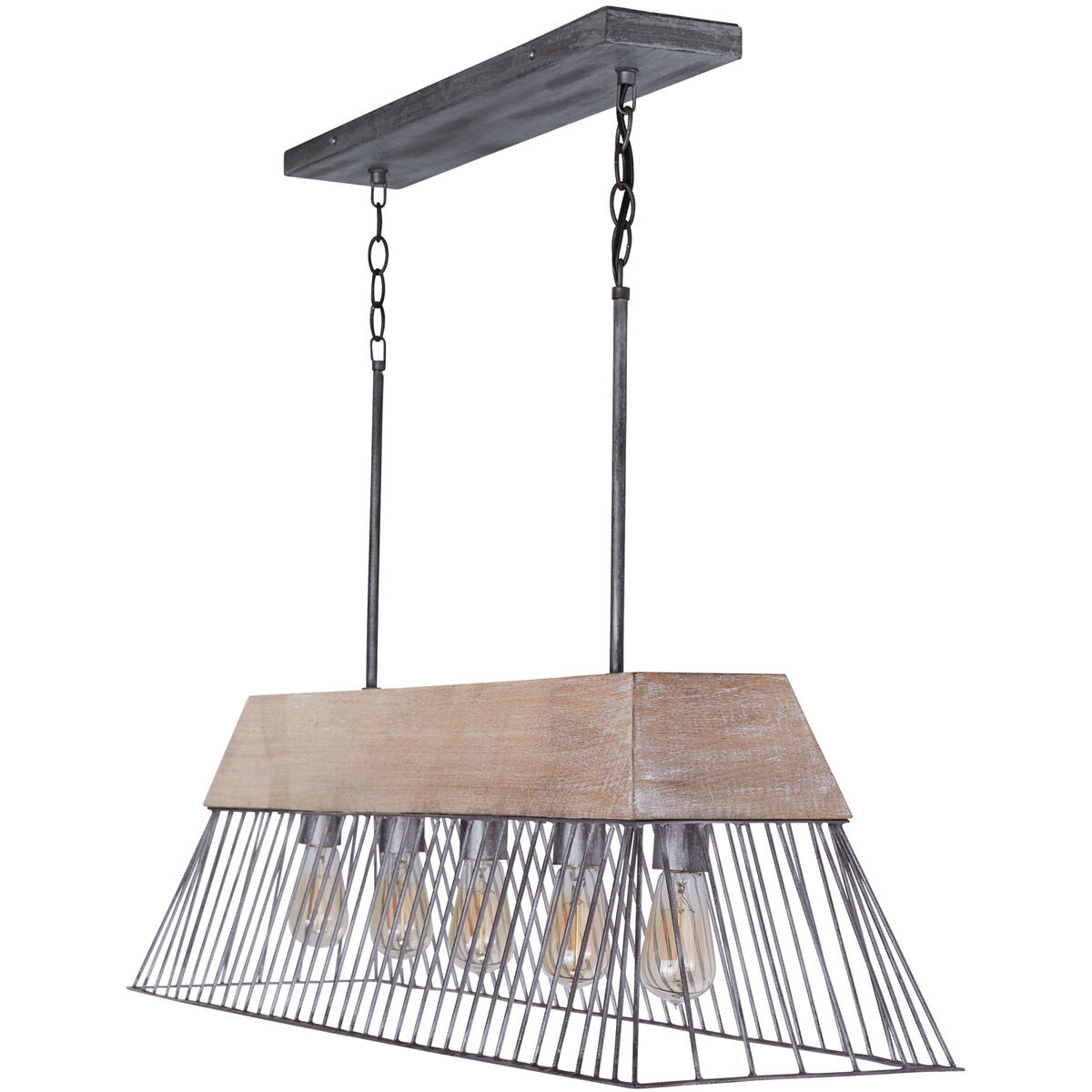 Russell 5 Light 42 inch Urban Wash Island Ceiling Light