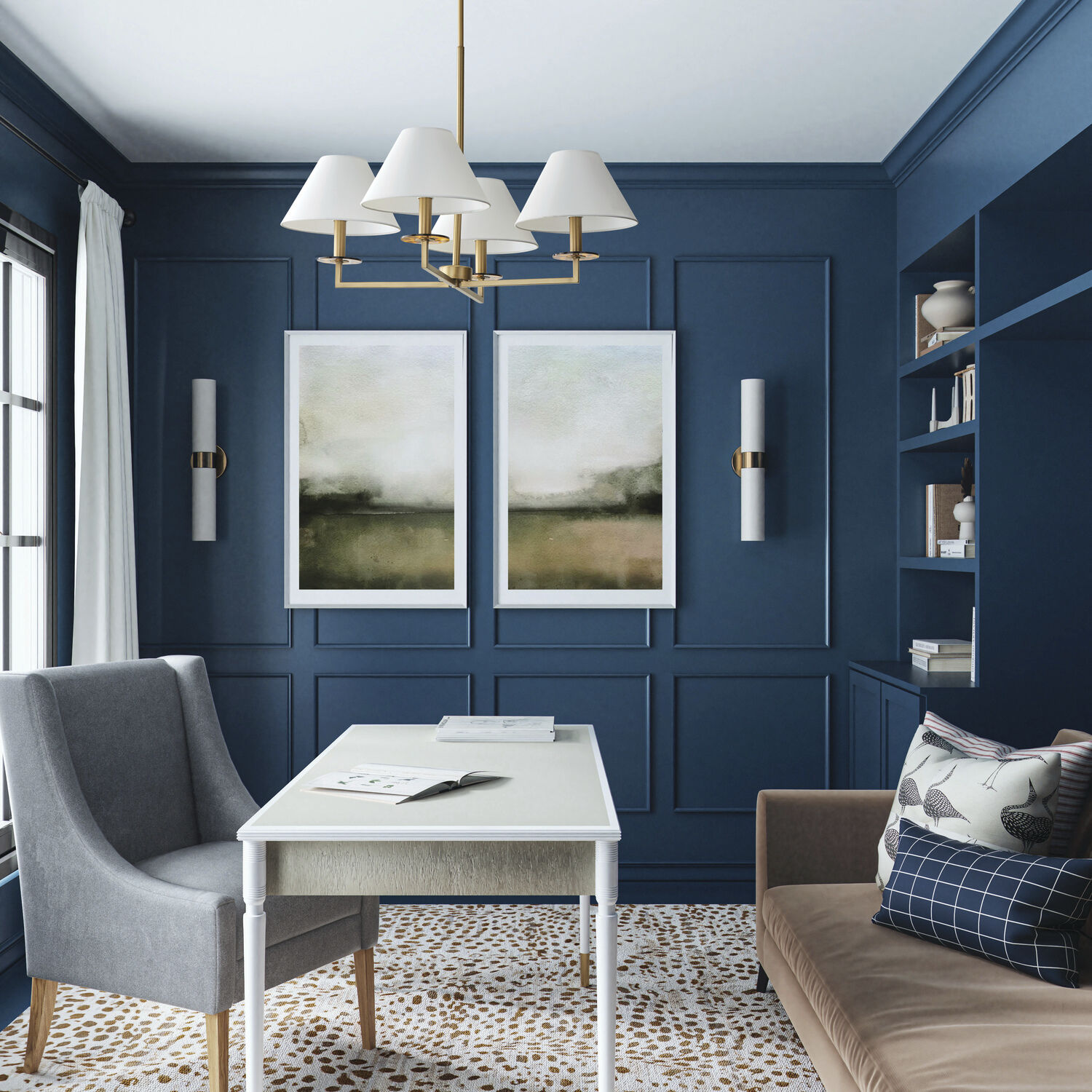 Gilda 4 Light 29.75 inch Aged Brass Chandelier Ceiling Light