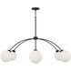Amos 6 Light 47 inch Black Iron Chandelier Ceiling Light