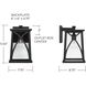 Marshall 1 Light 13 inch Black Outdoor Wall Lantern