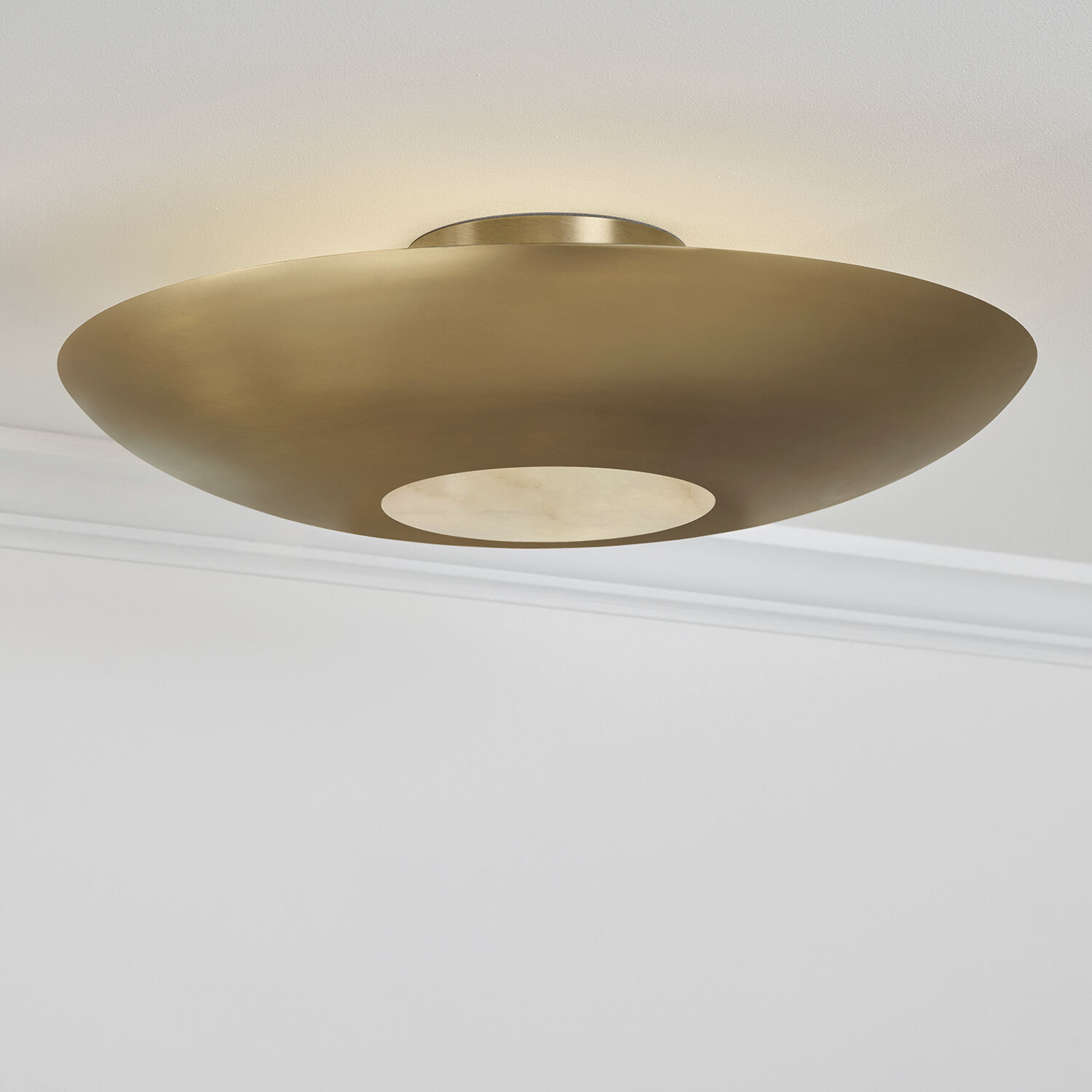 Gia 4 Light 22.5 inch Aged Brass Semi-Flush Mount Ceiling Light