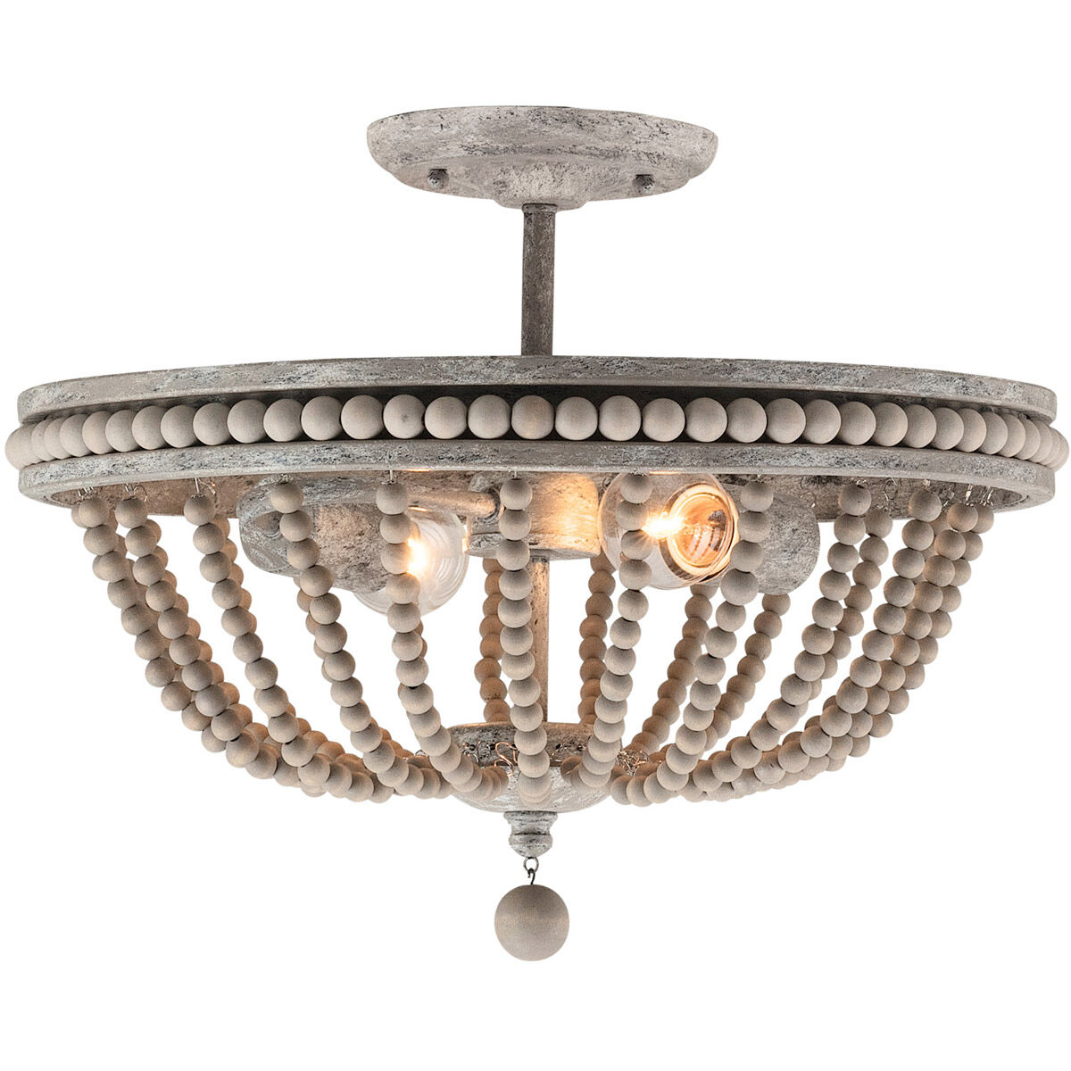 Kayla 2 Light 16 inch Mystic Sand Semi-Flush Mount Ceiling Light