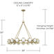 Flora 16 Light 39 inch Buffed Gold Chandelier Ceiling Light