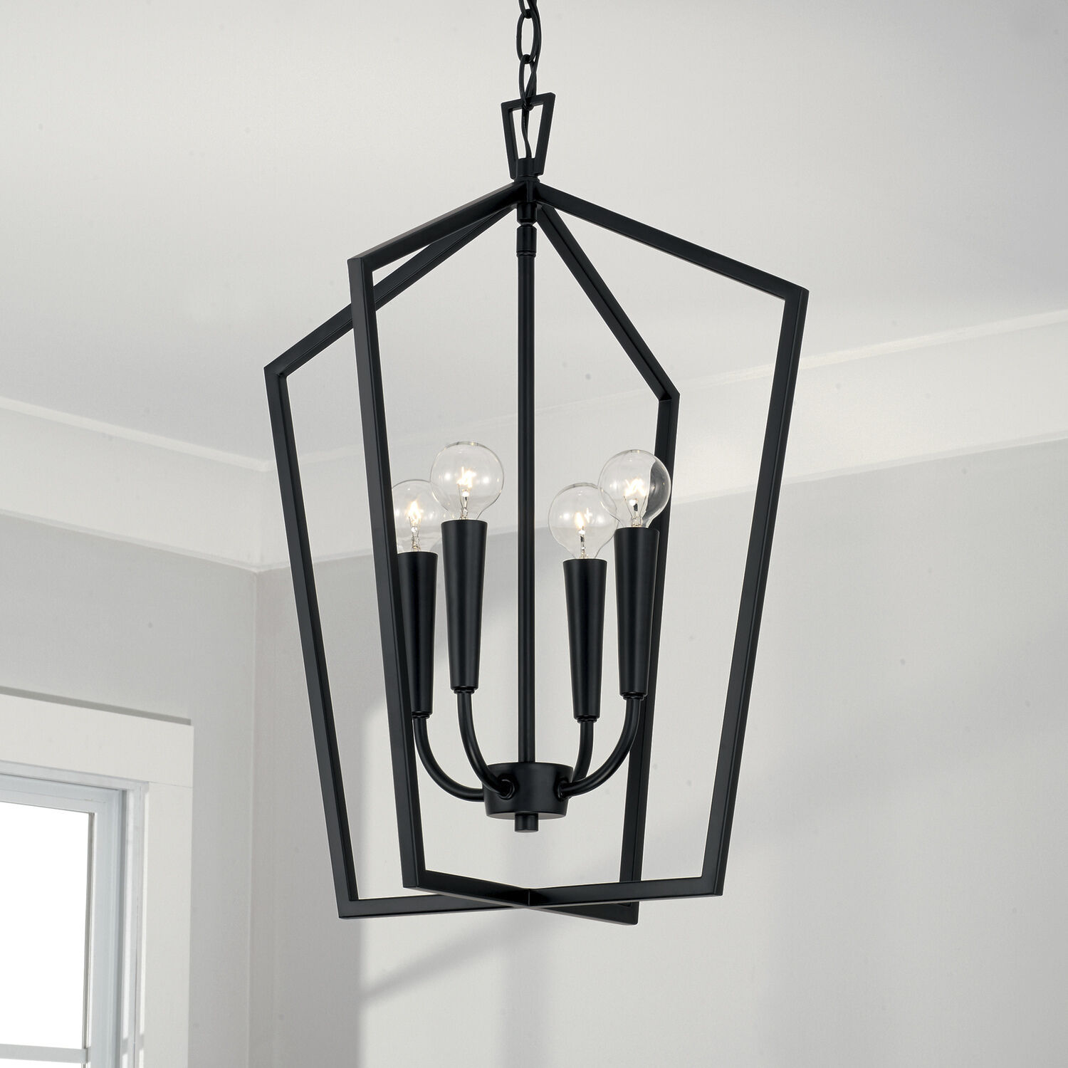 Holden 4 Light 17 inch Matte Black Foyer Ceiling Light