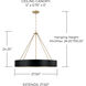 Weller 4 Light 27.5 inch Matte Brass and Black Chandelier Ceiling Light