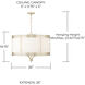 Isabella 4 Light 25 inch Winter Gold Pendant Ceiling Light