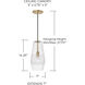 Dena 1 Light 7 inch Aged Brass Pendant Ceiling Light