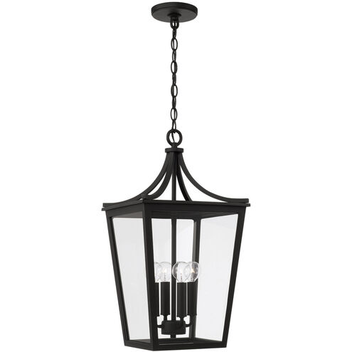 Adair 4 Light 12 inch Black Outdoor Hanging Lantern