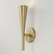 Levi 1 Light 5 inch Matte Brass Sconce Wall Light
