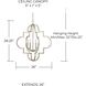 Ellis 4 Light 26 inch Antique Silver Pendant Ceiling Light