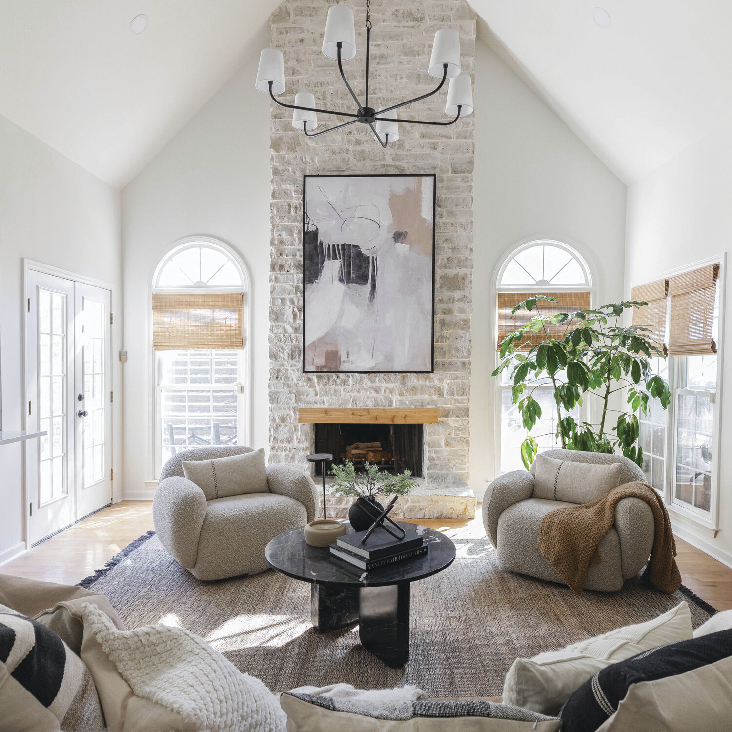 Brody 6 Light 47 inch Matte Black Chandelier Ceiling Light