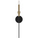 Avant 1 Light 5 inch Aged Brass and Black Sconce Wall Light