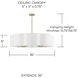 Sabine 8 Light 36 inch Matte Brass Chandelier Ceiling Light