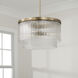 Vaughn 3 Light 16 inch Aged Brass Pendant Ceiling Light