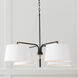 Beckham 4 Light 36 inch Glossy Black and Aged Brass Chandelier Ceiling Light