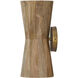 Nadeau 2 Light 6.5 inch Light Wood and Patinaed Brass Sconce Wall Light